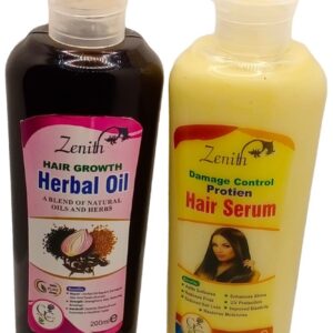 Zeinth Hair Growth Herbal oil & Damage Control Protein Serum set 200ml each